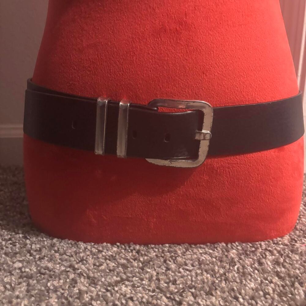 Vintage black leather belt
